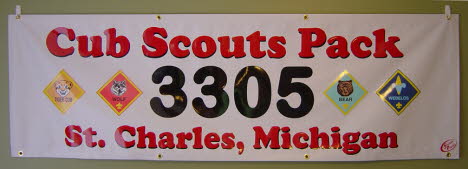 Cub Scout Pack Meeting Banner, Boy Scouts, Cub Scouts, BSA, Small Cost Efficient Banners, Better Than Staples Banners