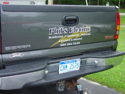 Phil Jiminez, Electrical Contractor Truck, Chevy Truck, Truck Lettering, Truck Graphics, Contractor Truck Lettering, Contractor Truck Graphics