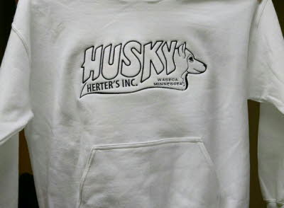 Husky Snowmobile Embroidered Hoodie