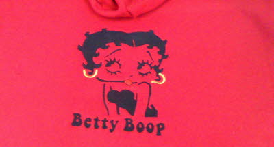 Embroidered Betty Boop Hoodie, No Digitizing Fees, Free Digitizing