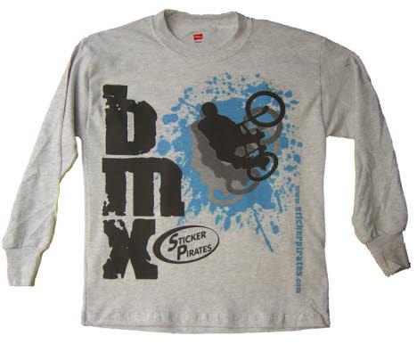 Transfer Printed BMX T-Shirt, Jet Pro Soft Stretch, Printed T-Shirt, BMX Racing, Dirt Bikes,